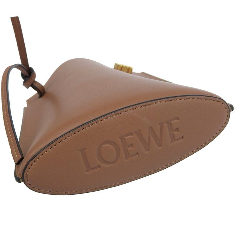 LOEWE（ロエベ） ダイスポケット ショルダーバッグ レザー タン