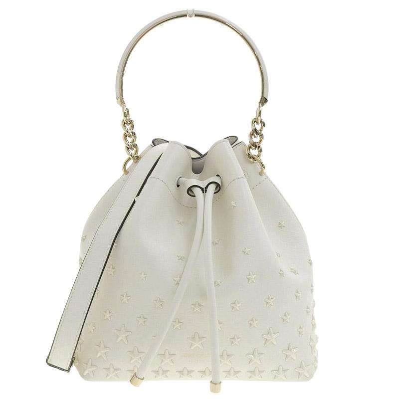 miyeah⭐︎ 新品未使用Jimmy Choo バッグ ボンボン　2way JIMMY CHOO（ジミーチュウ） ボンボン 2WAYバッグ バケットバッグ