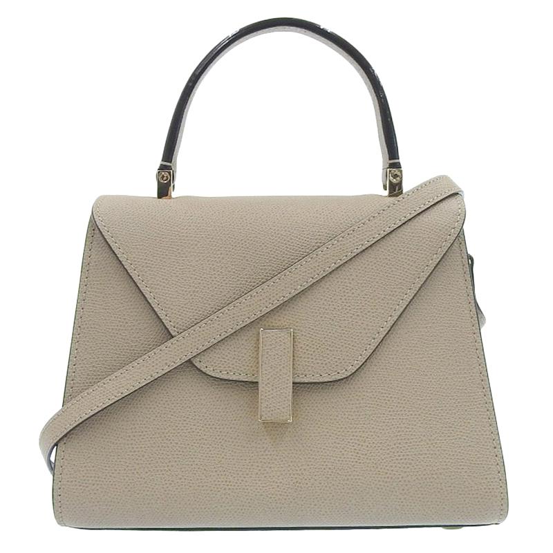 Valextra イジィデ　ミニ　グレー　2WAYショルダー　グレージュ イジィデ ヴァレクストラ Valextra ミニ 2WAY ハンドバッグ ショルダー