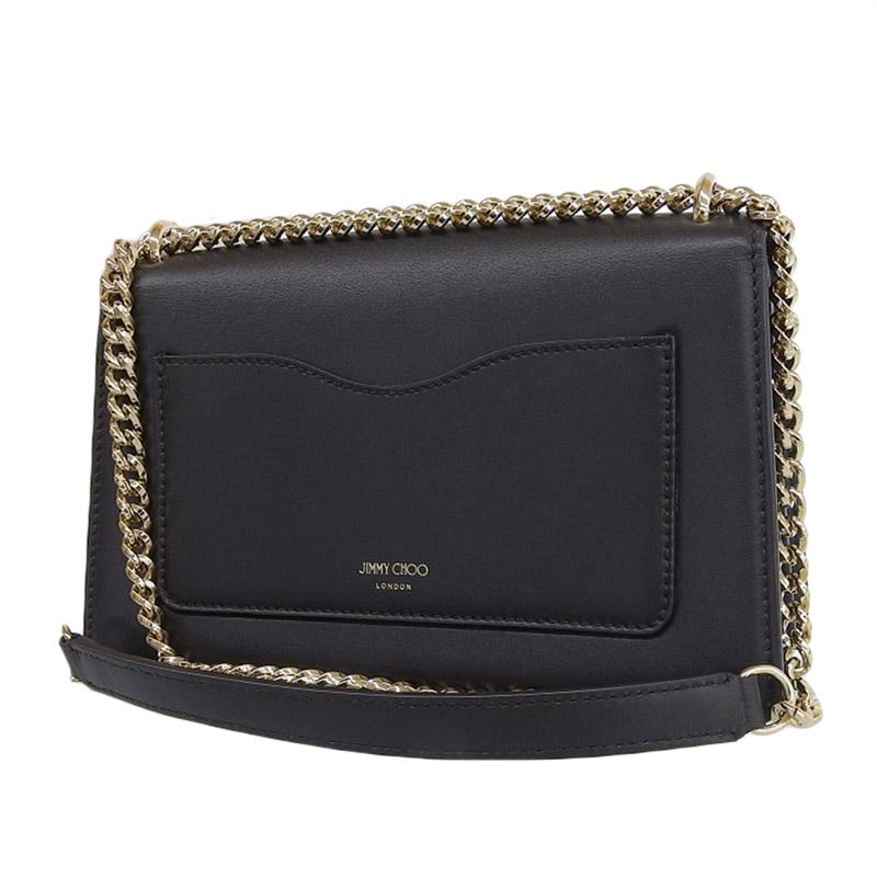 ジミーチュウ JIMMY CHOO ショルダーバッグ チェーンショルダー レザー ブラック 中古 新入荷 OB1876 JIMMY CHOO（ジミーチュウ） ショルダーバッグ チェーンショルダー