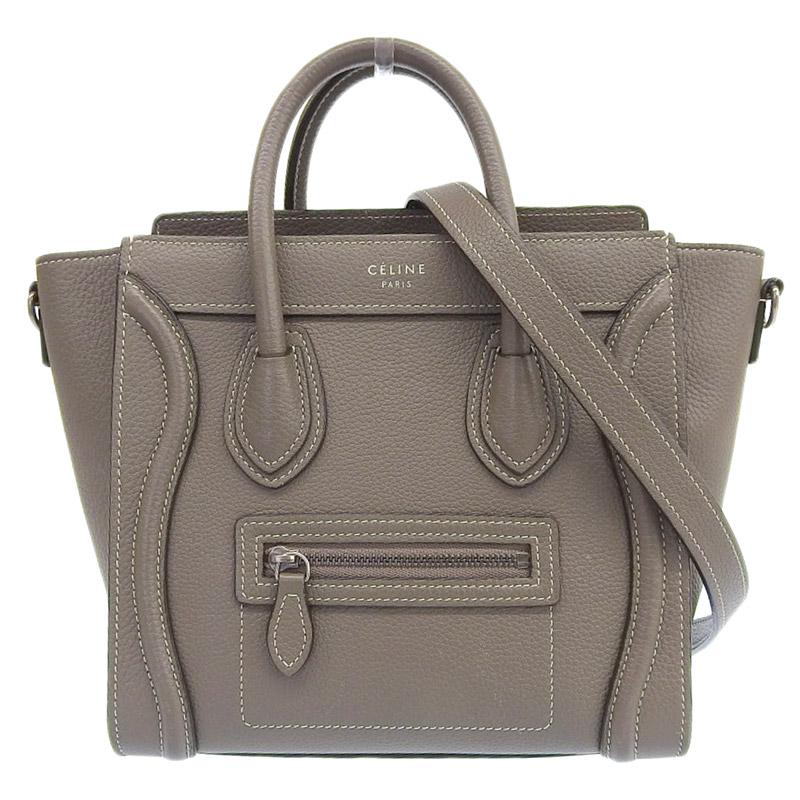 [超極美品] セリーヌ ハンドバッグ ラゲージ ナノショッパー　2way CELINE セリーヌ ラゲージ ナノショッパー 2WAYバッグ