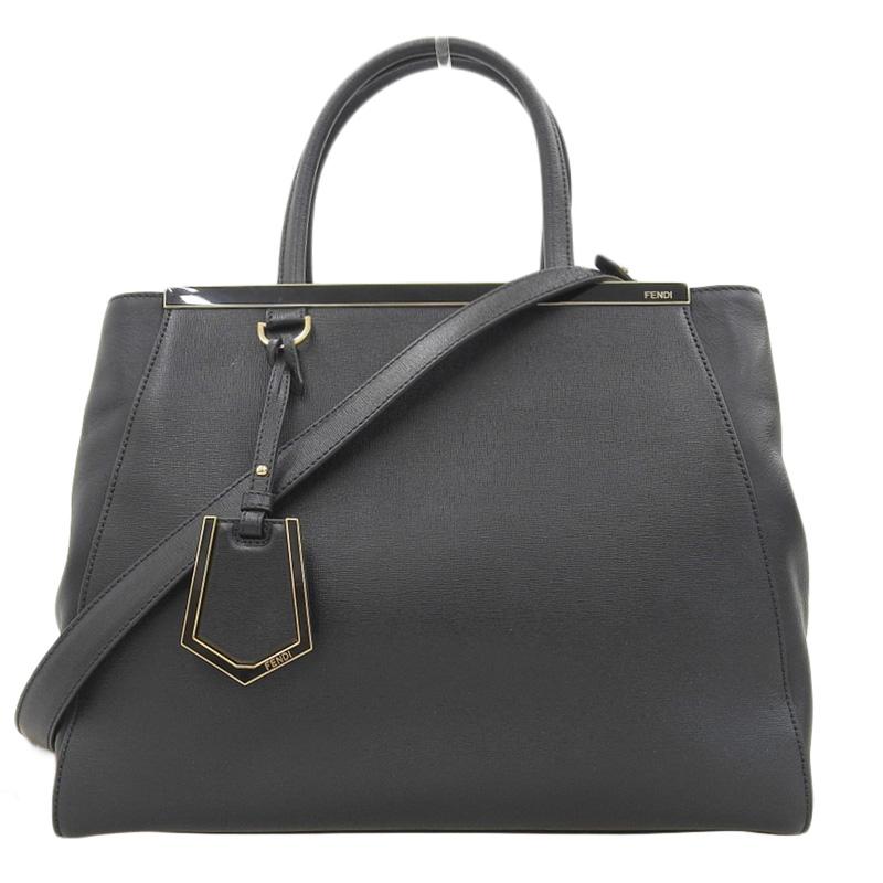 フェンディ FENDI トゥジュール 2WAYバッグ ハンドバッグ ショルダーバッグ レザー ブラック 8BH250 中古 新入荷 OB1921 | FENDI