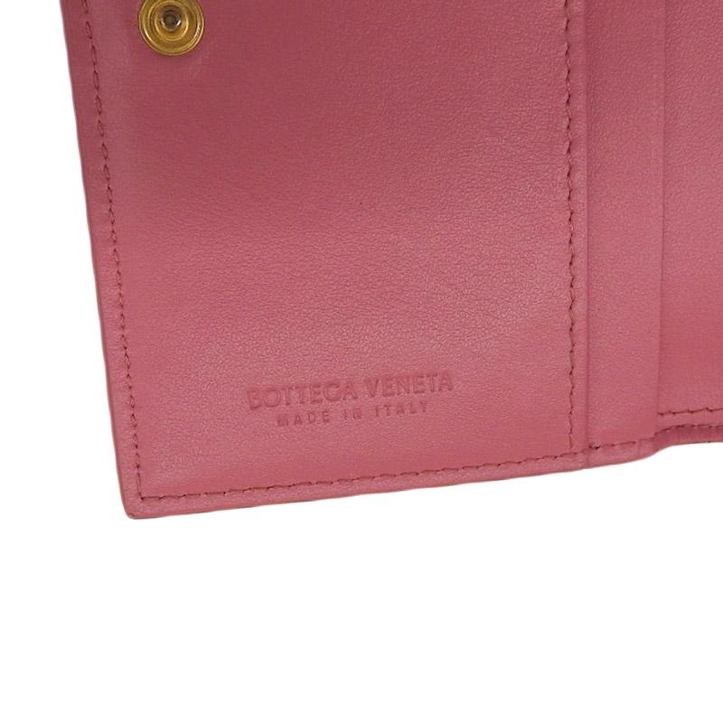 良品 BOTTEGA VENETA ボッテガヴェネタ マキシイントレチャート カセット レザーウォレット 750262 ピンクベージュ レディース 古着 中古 USED CASSETTE（BOTTEGA VENETA） ボッテガヴェネタ BOTTEGA VENETA マキシ