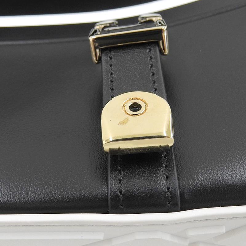 ディオール CHRISTIAN DIOR キャンプ ショルダーバッグ 斜め掛けショルダー レザー ブラック/ホワイト 中古 新入荷 OB1935 Christian Dior（クリスチャン・ディオール） ディオール キャンプ