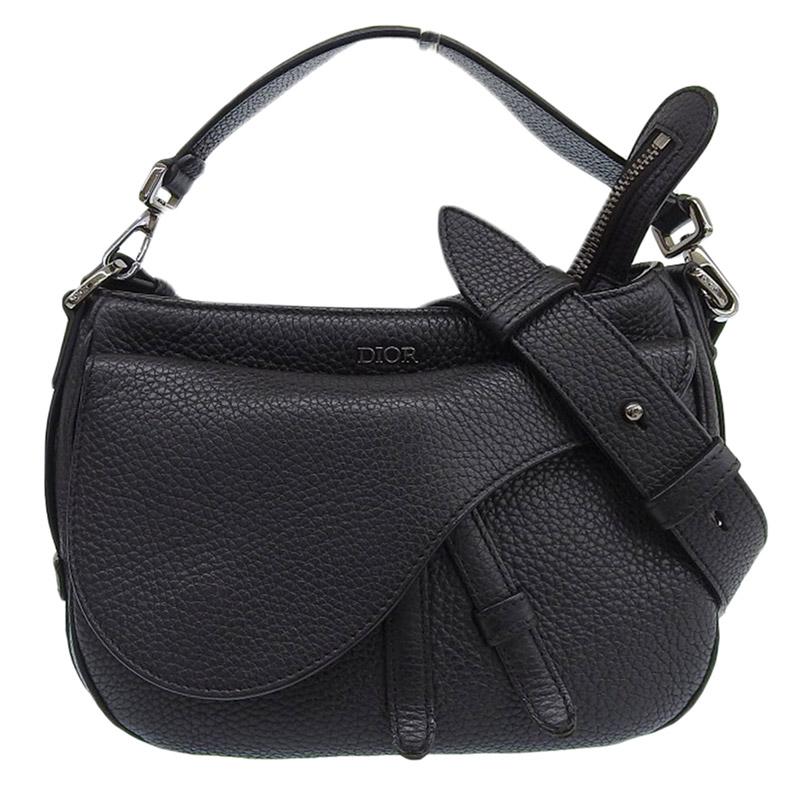 ディオール CHRISTIAN DIOR サドル 2WAYバッグ ショルダーバッグ ハンドバッグ サドル レザー ブラック 中古 新入荷 OB1966 Christian Dior（クリスチャン・ディオール） ディオール サドル 2WAY