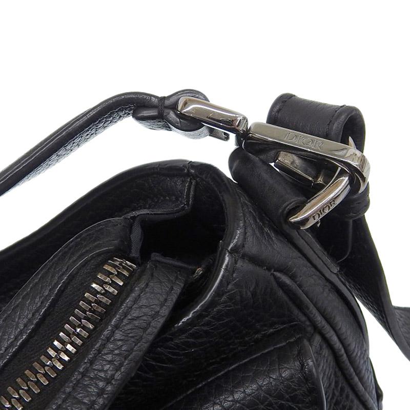 ディオール CHRISTIAN DIOR サドル 2WAYバッグ ショルダーバッグ ハンドバッグ サドル レザー ブラック 中古 新入荷 OB1966 Christian Dior（クリスチャン・ディオール） ディオール サドル 2WAY