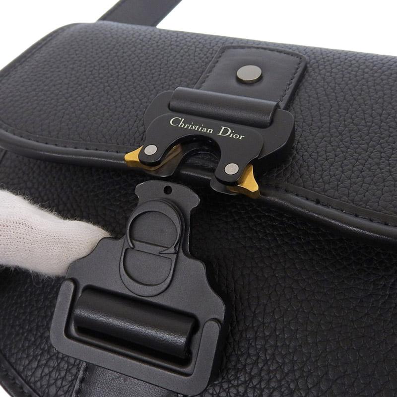 ディオール CHRISTIAN DIOR ギャロップバッグミニ ショルダーバッグ レザー ブラック 中古 新入荷 OB1973 Christian Dior（クリスチャン・ディオール） ディオール ギャロップ