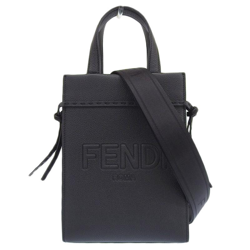 フェンディ　ローマ　ビッグロゴ　ショルダーバッグ　ショッパー　2way　黒 楽天市場】【中古】 フェンディ FENDI ゴートゥ ショッパー