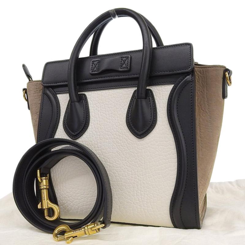 CELINE セリーヌ ラゲージ ナノショッパー 2WAYバッグ ハンドバッグ 