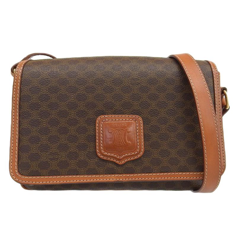 CELINE セリーヌ マカダムミニショルダーバッグスクエア