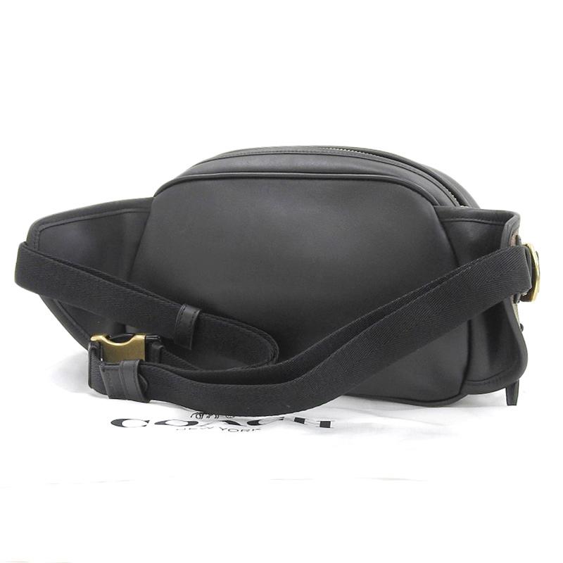 COACH（コーチ） チャンピオンコラボ ボディバッグ ウエストバッグ シグネチャー レザー ブラック/ブラウン 4553 中古 新入荷 ...