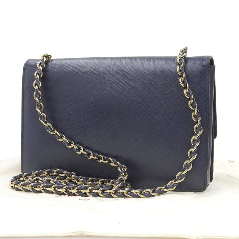 Ferragamo フェラガモ ショルダーバッグ ヴァラ ネイビー