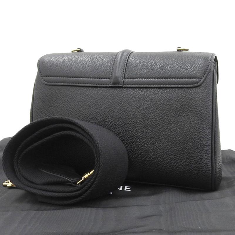 セリーヌ CELINE ティーン ソフト16 ショルダーバッグ 斜め掛けショルダー レザー ブラック 196853CR8 中古 新入荷 OB2025 | 16（CELINE） | 01