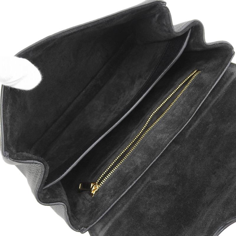 セリーヌ CELINE ティーン ソフト16 ショルダーバッグ 斜め掛けショルダー レザー ブラック 196853CR8 中古 新入荷 OB2025 | 16（CELINE） | 05