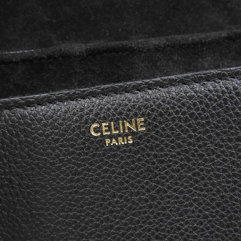 セリーヌ CELINE ティーン ソフト16 ショルダーバッグ 斜め掛けショルダー レザー ブラック 196853CR8 中古 新入荷 OB2025 | 16（CELINE） | 06