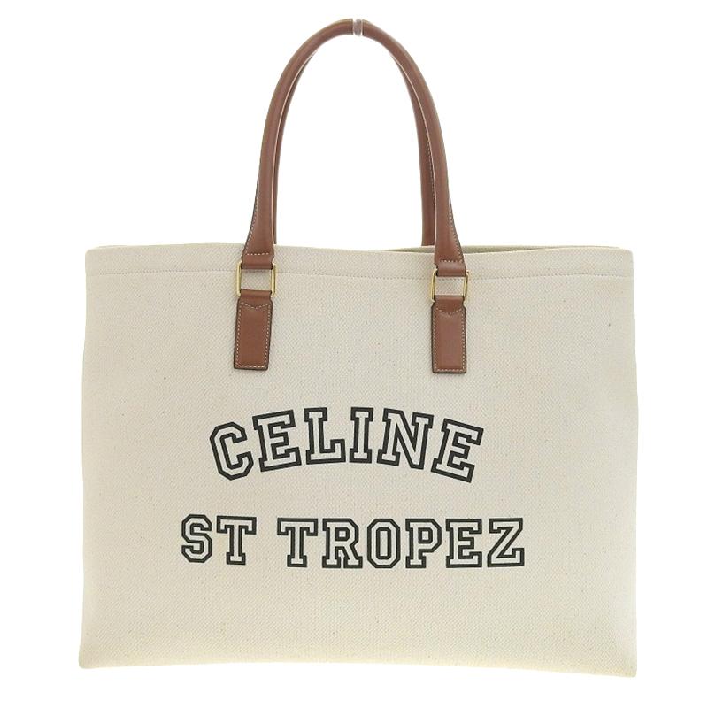 CELINE（セリーヌ） ホリゾンタルカバ トートバッグ キャンバス/レザー