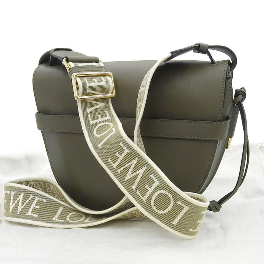 ロエベ LOEWE ゲートバッグ スモール ショルダーバッグ レザー カーキ 中古 新入荷 OB2045 Gate（LOEWE） ロエベ LOEWE ゲートバッグ スモール ショルダーバッグ