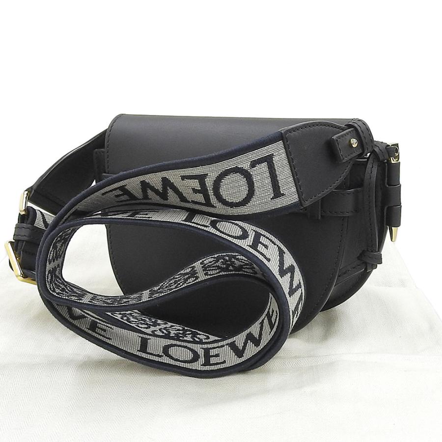 ロエベ LOEWE ゲートミニ 2WAYバッグ ショルダーバッグ ウエストバッグ レザー ブラック 中古 新入荷 OB2046 Gate（LOEWE） ロエベ LOEWE ゲートミニ 2WAYバッグ ショルダーバッグ