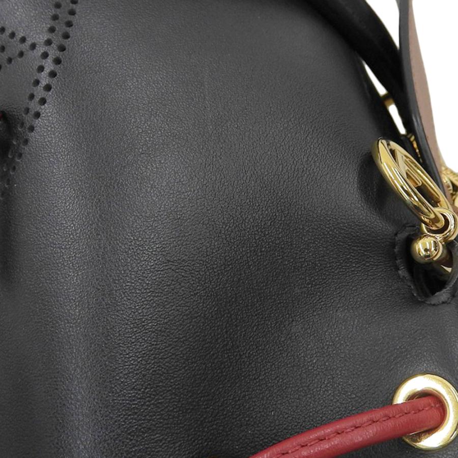 フェンディ FENDI モントレゾール 2WAYバッグ ショルダーバッグ ハンドバッグ レザー ブラック/レッド BT309 中古 新入荷 OB2064 MON TRESOR フェンディ FENDI モントレゾール 2WAYバッグ ショルダー