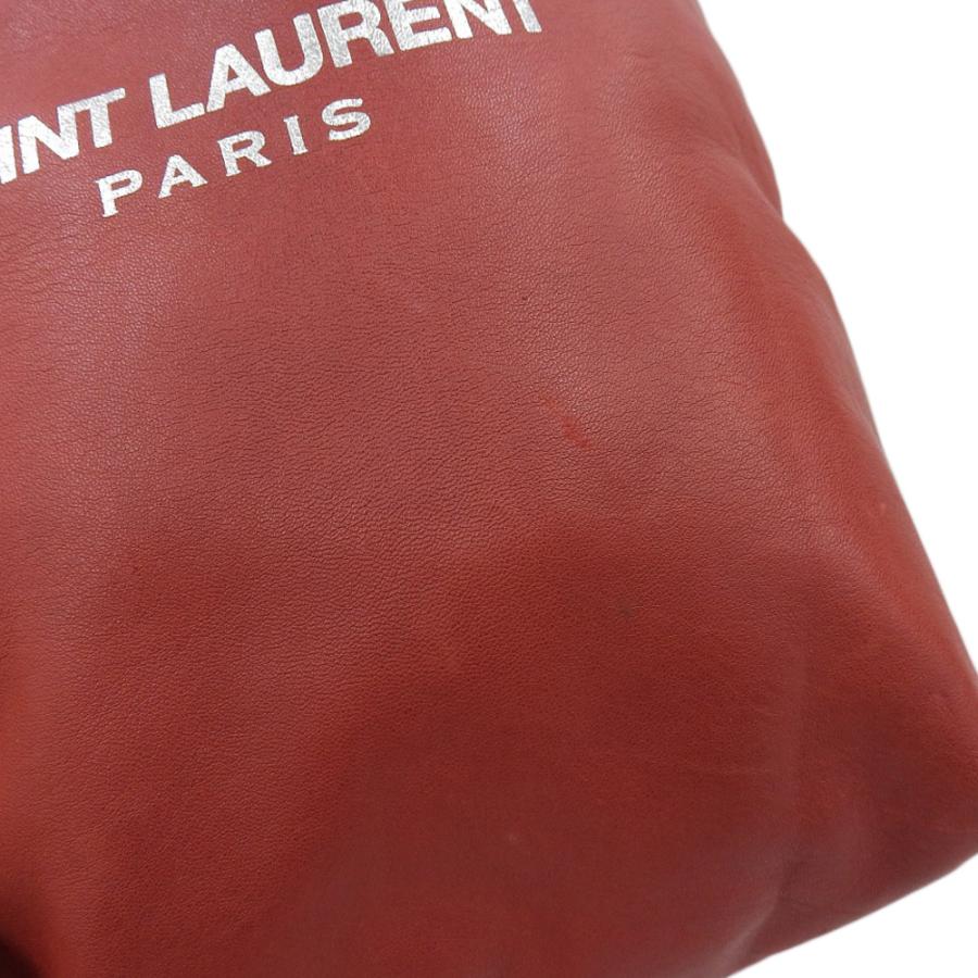 サンローラン SAINT LAURENT テディ ショルダーバッグ 巾着ショルダー ラムスキン レッド PMR538447 中古 新入荷 OB2087 SAINT LAURENT サンローラン テディ ショルダーバッグ 巾着ショルダー