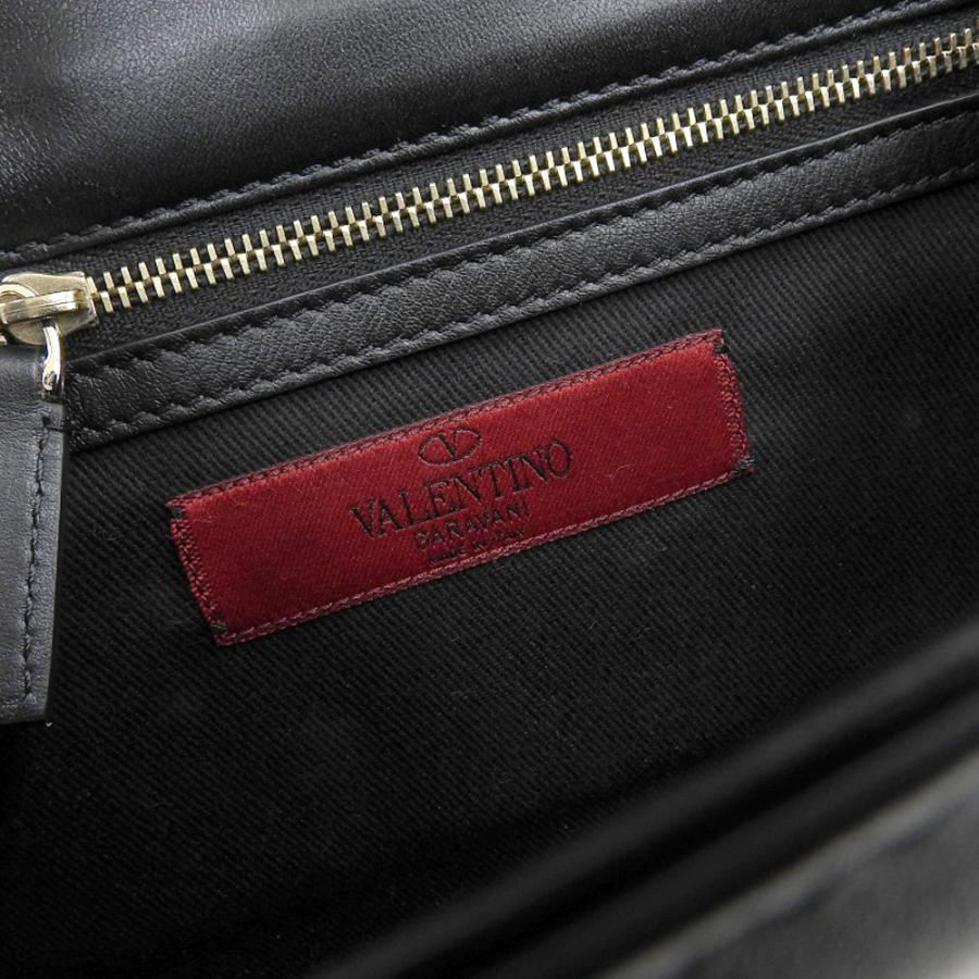 ヴァレンティノ VALENTINO ショルダーバッグ スタッズ レザー ブラック 中古 新入荷 OB2088 VALENTINO（ヴァレンティノ） ショルダーバッグ スタッズ レザー