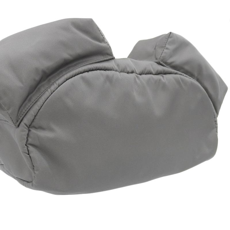 プラダ PRADA Re-Nylon ショルダーバッグ ナイロン/レザー グレー 2VD062 美品 新入荷 OB2100 PRADA（プラダ） PRADA Re-Nylon ショルダーバッグ ナイロン/レザー