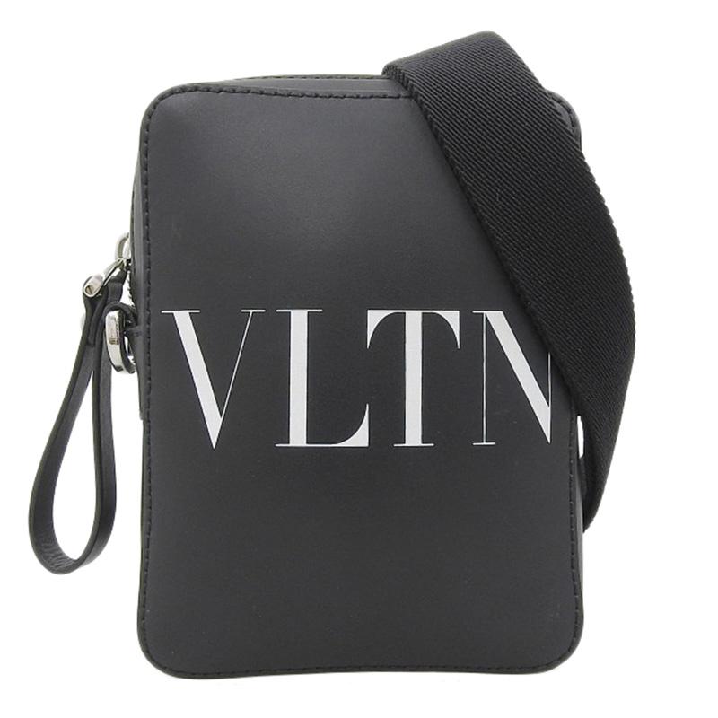 ヴァレンティノ VALENTINO ショルダーバッグ VLTN レザー ブラック 5Y2B0943WJW 中古 新入荷 OB2104 VALENTINO（ヴァレンティノ） ショルダーバッグ VLTN レザー ブラック