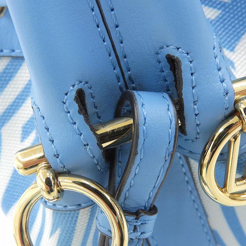 フェンディ FENDI モントレゾールミニ 2WAYバッグ ショルダーバッグ PVC/レザー ブルー 8BS010 中古 新入荷 OB2119 MON TRESOR フェンディ FENDI モントレゾールミニ 2WAYバッグ