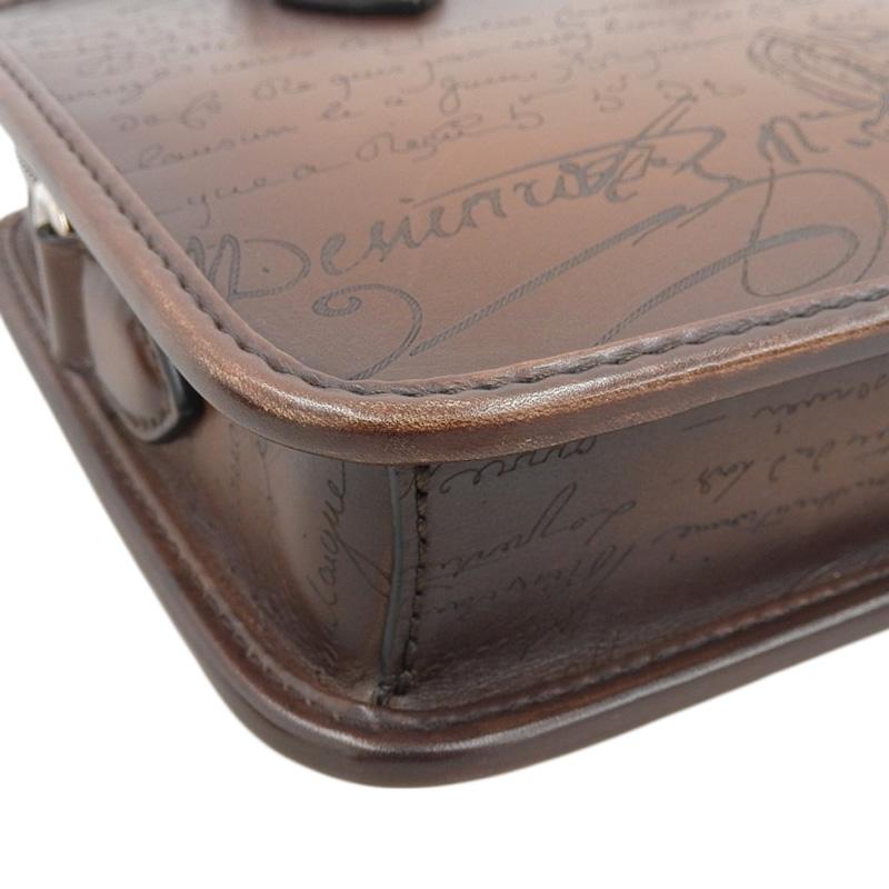 ベルルッティ BERLUTI カリグラフィ アンジュールガリバー 2WAYバッグ ハンドバッグ ショルダーバッグ レザー ブラウン 中古 新入荷 OB2120 other - ベルルッティ BERLUTI カリグラフィ アンジュールガリバー