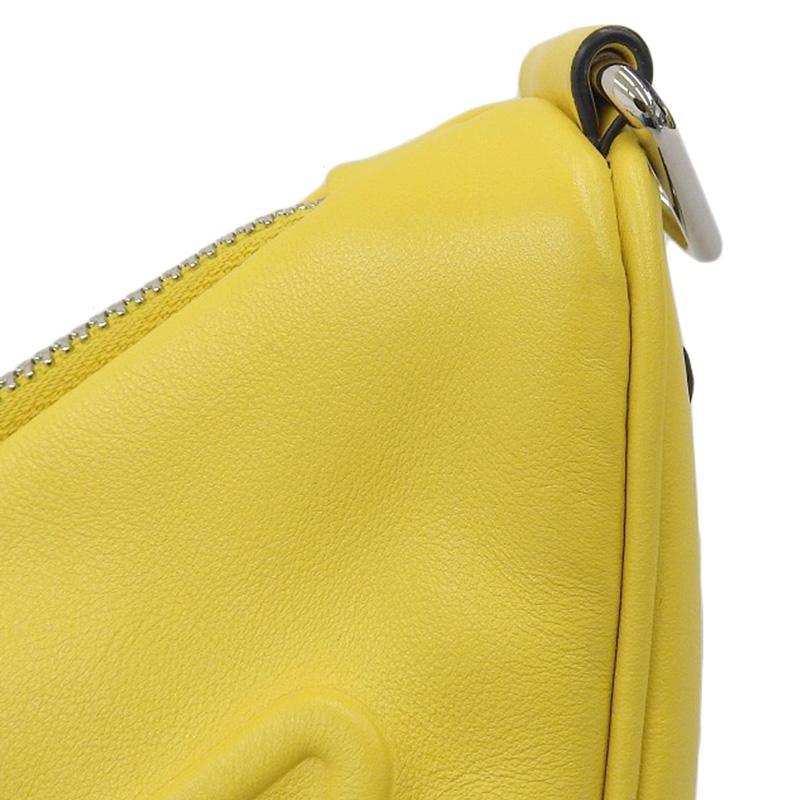 プラダ PRADA トライアングル ショルダーバッグ レザー イエロー 1BH190 中古 新入荷 OB2121 PRADA（プラダ） トライアングル ショルダーバッグ レザー イエロー