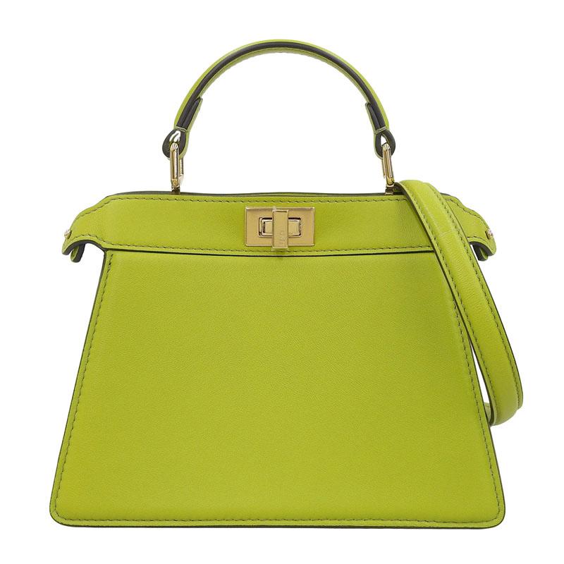 極美品　フェンディ　ピーカブー　IseeU　ショルダー　2way　ライトグリーン PEEKABOO フェンディ FENDI ピーカブー アイシーユー プチ 2WAY