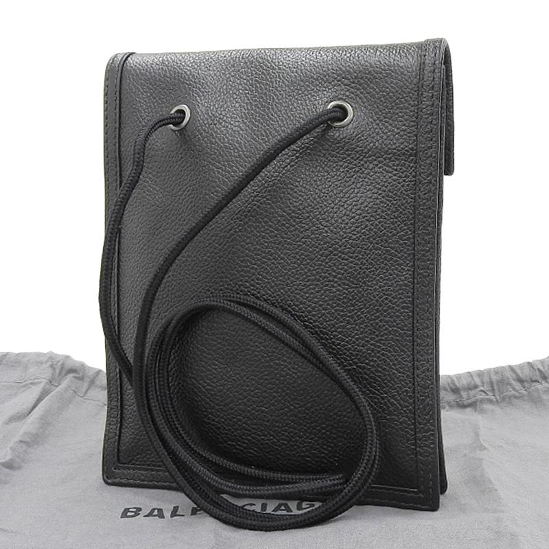 バレンシアガ BALENCIAGA エクスプローラー ショルダーバッグ レザー ブラック 532298 中古 新入荷 OB2136 EXPLORER（BALENCIAGA） バレンシアガ BALENCIAGA エクスプローラー