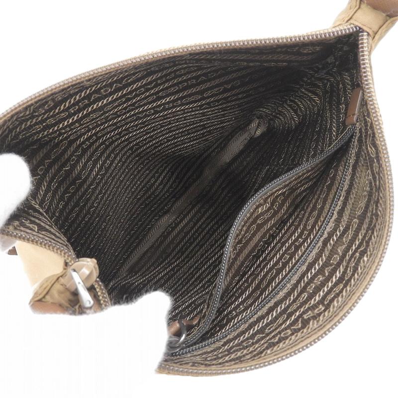 プラダ PRADA ショルダーバッグ テスート ナイロン/レザー ブラウン BT0715 中古 新入荷 OB2150 PRADA（プラダ） ショルダーバッグ テスート ナイロン/レザー ブラウン