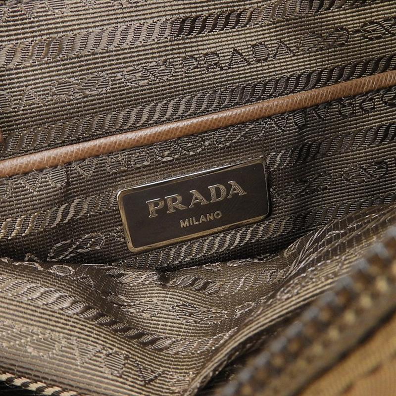 PRADA プラダ ショルダーバッグ テスート ナイロン/レザー ブラウン 