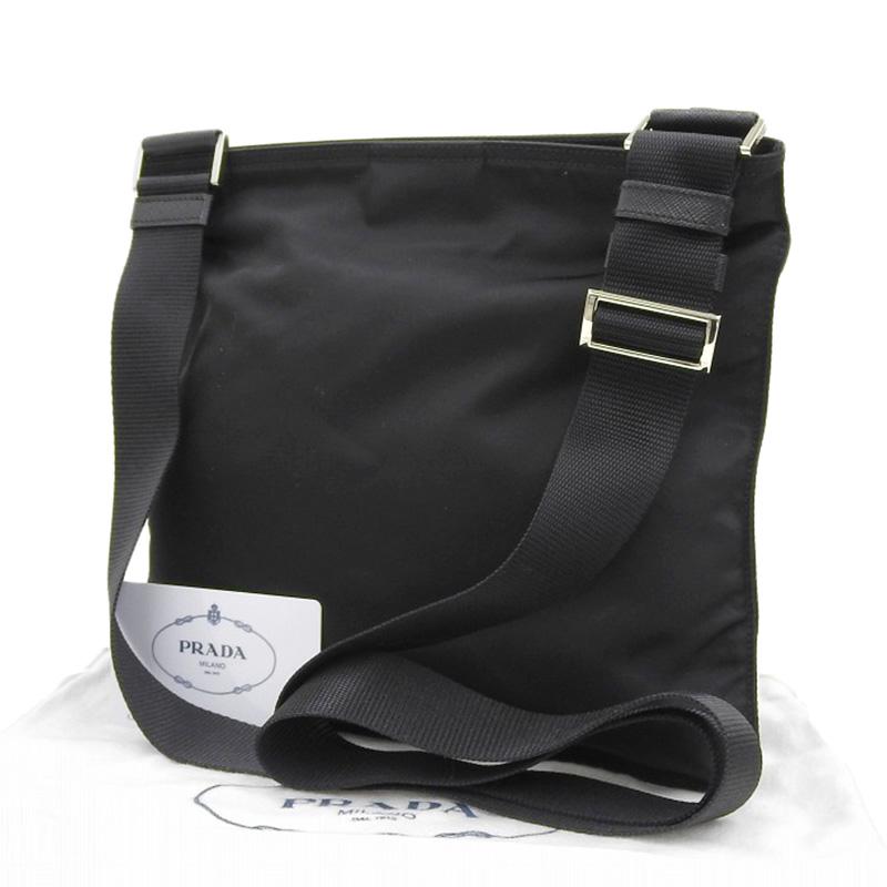 プラダ PRADA ショルダーバッグ 斜め掛けショルダー テスート ナイロン/レザー ブラック 1BH978 中古 新入荷 OB2169 PRADA（プラダ） ショルダーバッグ 斜め掛けショルダー テスート