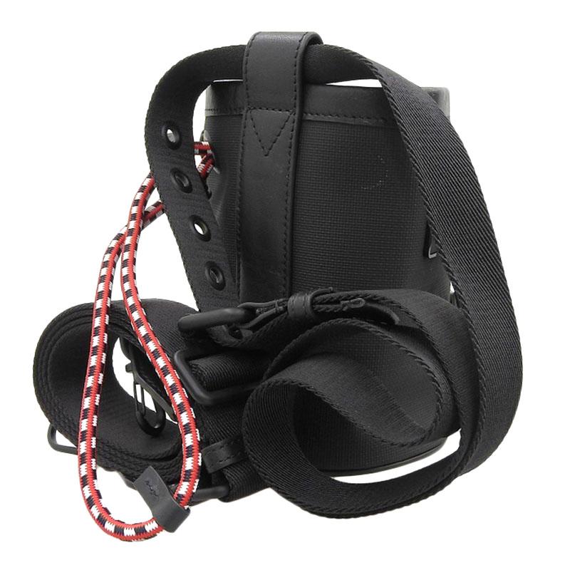 モンクレール MONCLER 1952バケットバッグ 2WAYバッグ ショルダーバッグ ウエストバッグ レザー/ラバー ブラック 中古 新入荷 OB2191 MONCLER（モンクレール） MONCLER 1952バケットバッグ 2WAYバッグ