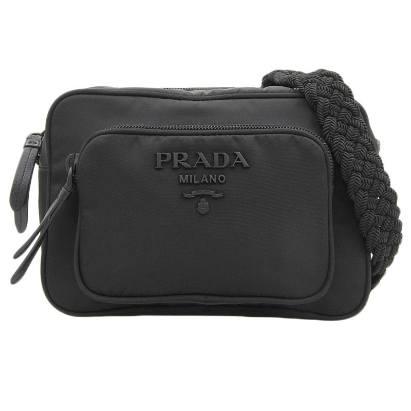 PRADA（プラダ） ショルダーバッグ ナイロン/レザー ブラック 1BH107
