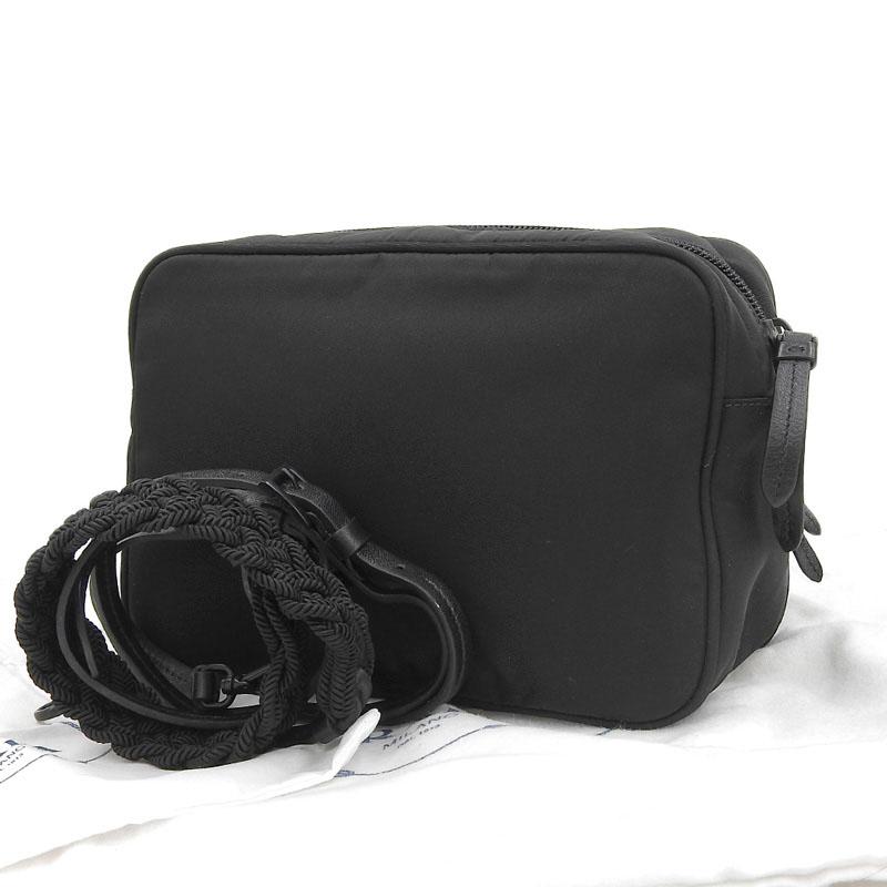 PRADA（プラダ） ショルダーバッグ ナイロン/レザー ブラック 1BH107