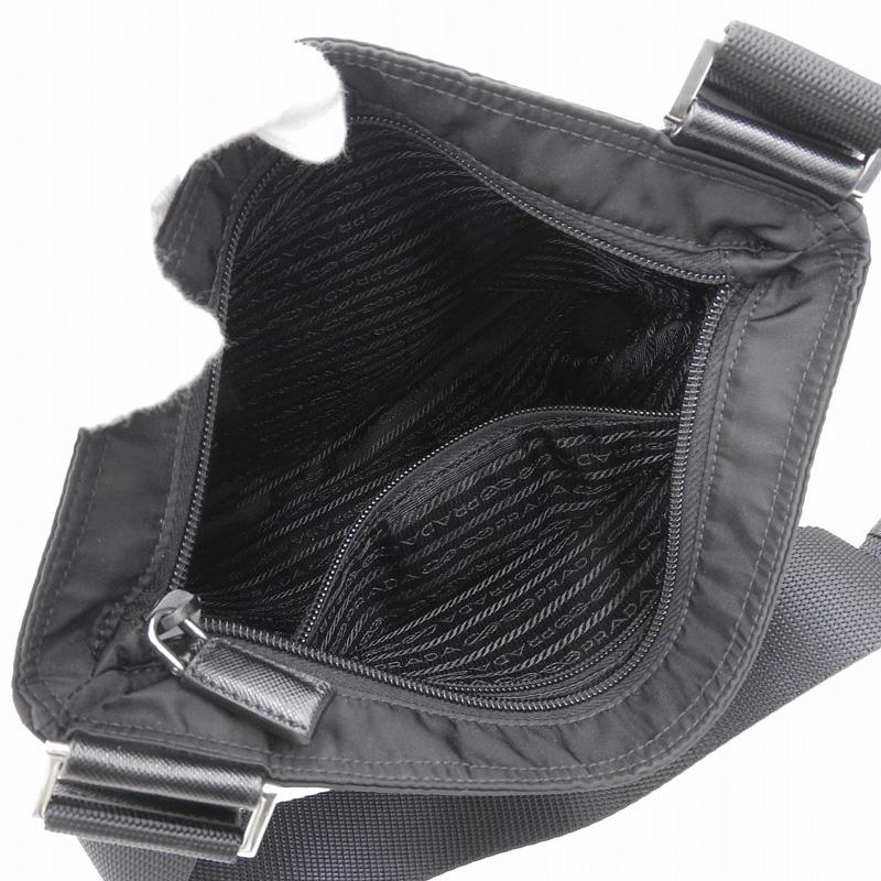 プラダ PRADA ショルダーバッグ 斜め掛けショルダー テスート ナイロン/レザー ブラック VA0053 中古 新入荷 OB2209 PRADA（プラダ） ショルダーバッグ 斜め掛けショルダー テスート