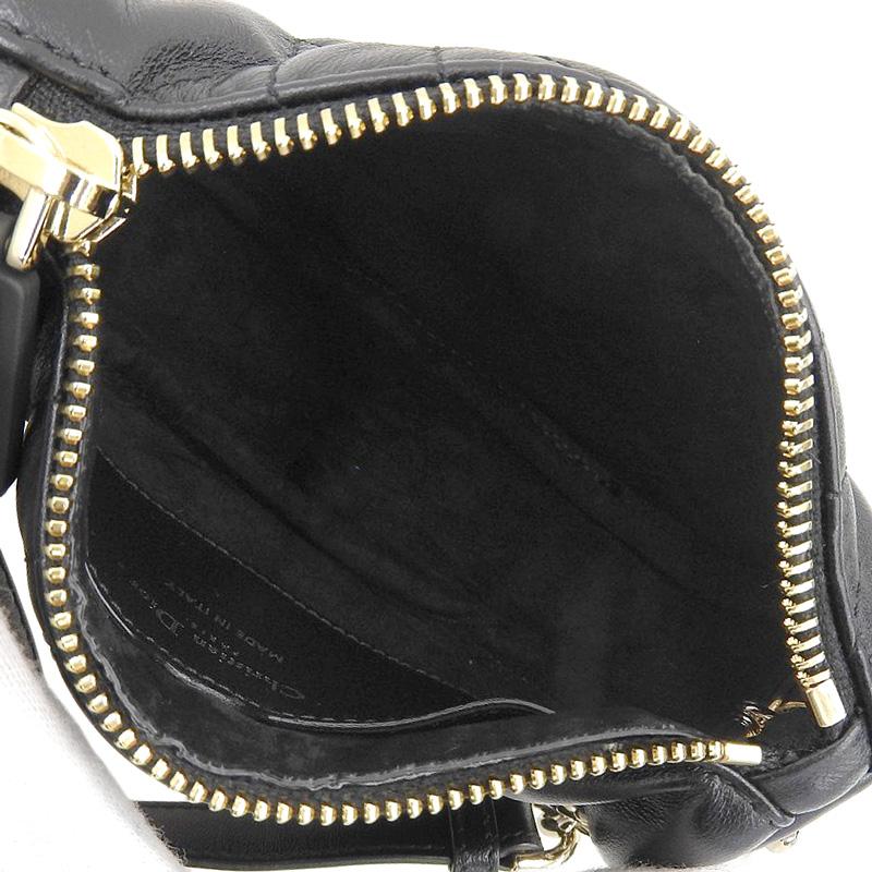 ディオール CHRISTIAN DIOR ヴァイブ マイクロ カナージュ 2WAYバッグ ショルダーバッグ レザー ブラック S7200ONOA 美品 新入荷 OB2212 Christian Dior（クリスチャン・ディオール） ディオール ヴァイブ