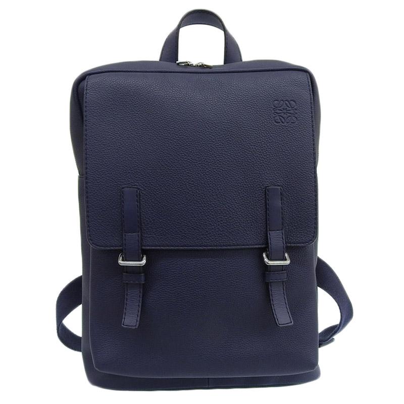 LOEWE（ロエベ） ゴヤ バックパック リュックサック レザー ネイビー