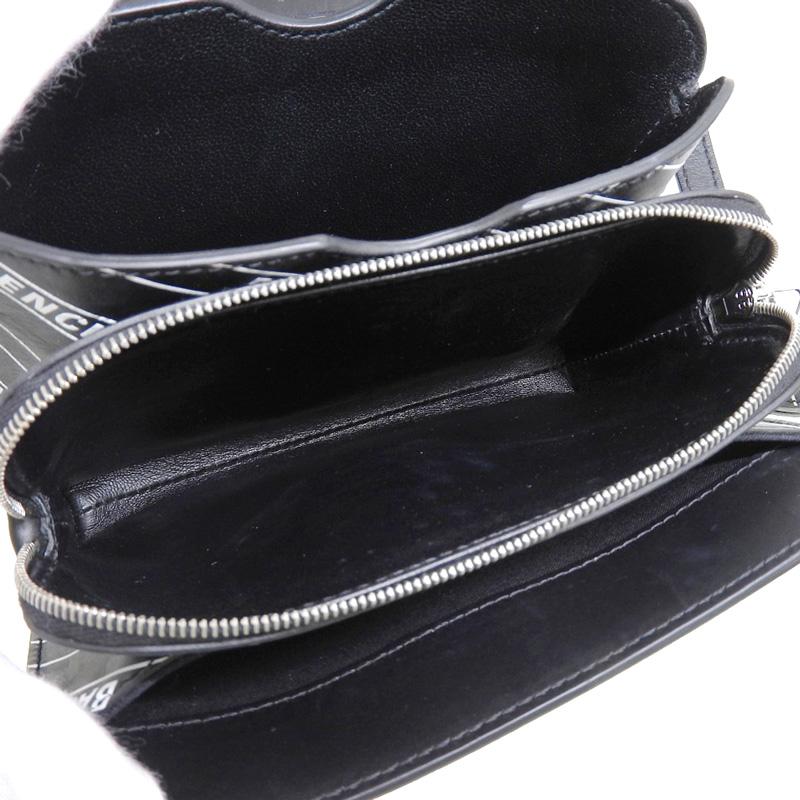 バレンシアガ BALENCIAGA Bロゴ 2WAYバッグ ショルダーバッグ クラッチバッグ レザー ブラック ホワイト 592898 中古 新入荷 OB2266 B. （BALENCIAGA） バレンシアガ BALENCIAGA Bロゴ 2WAYバッグ