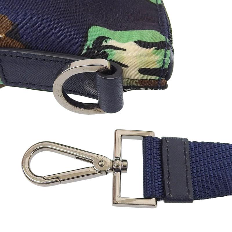 プラダ PRADA 2WAYバッグ トートバッグ ショルダーバッグ ナイロン PVC ネイビー 花 フラワー柄 中古 新入荷 OB2296 PRADA（プラダ） PRADA 2WAYバッグ トートバッグ ショルダーバッグ