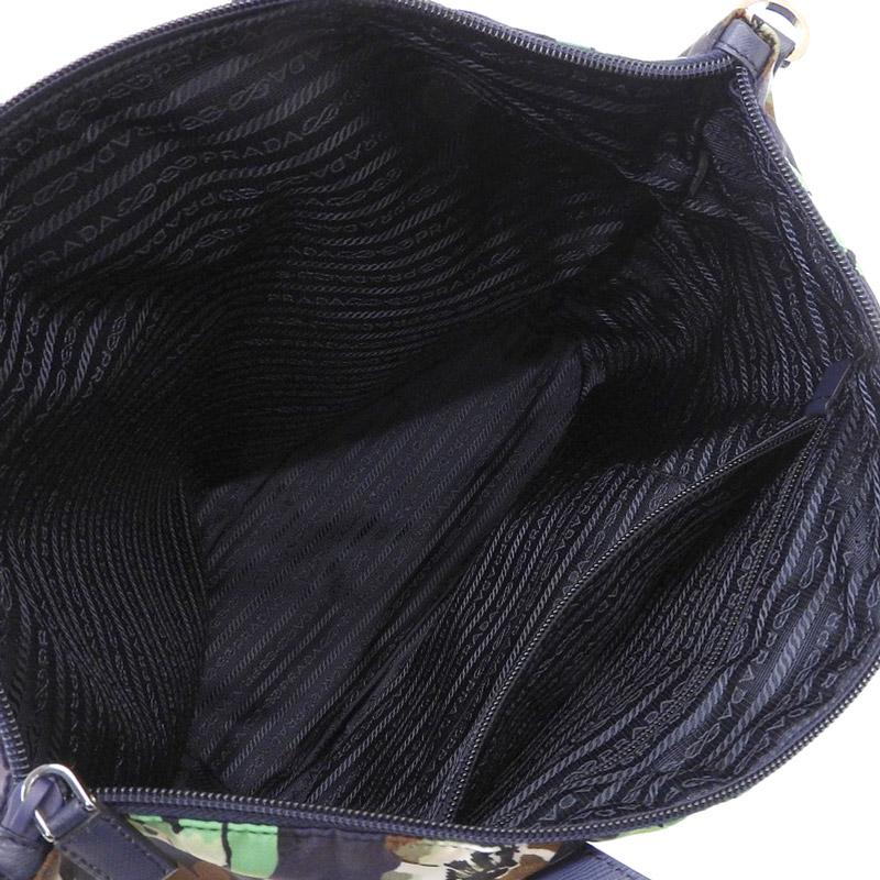 プラダ PRADA 2WAYバッグ トートバッグ ショルダーバッグ ナイロン PVC ネイビー 花 フラワー柄 中古 新入荷 OB2296 PRADA（プラダ） PRADA 2WAYバッグ トートバッグ ショルダーバッグ