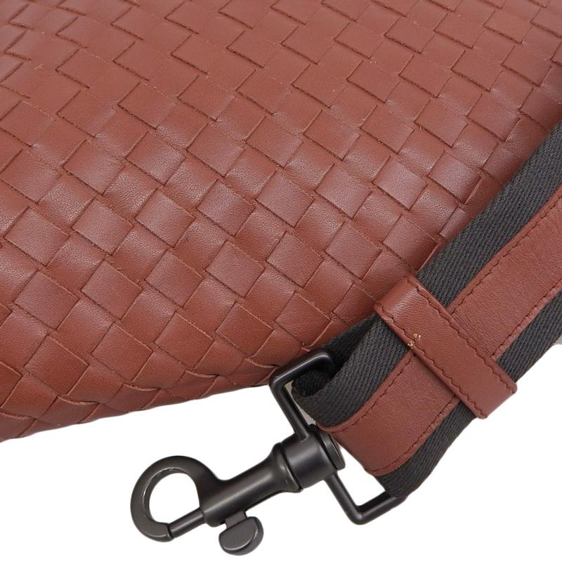 ボッテガヴェネタ BOTTEGA VENETA  イントレチャート ショルダーバッグ 斜め掛けショルダー レザー ブラウン 中古 新入荷 OB2329 BOTTEGA VENETA（ボッテガ・ヴェネタ） イントレチャート ショルダー