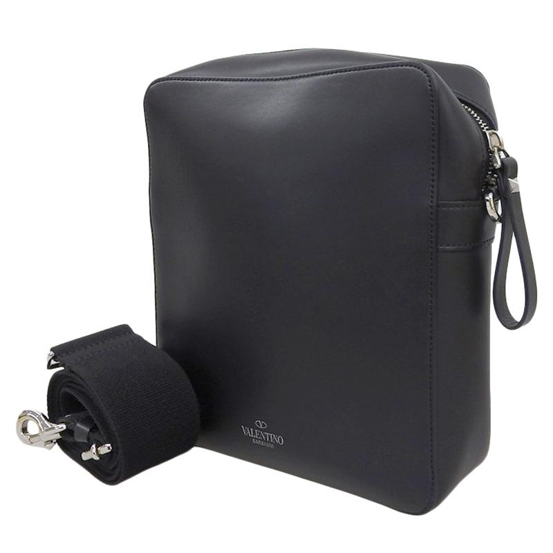 ヴァレンティノ VALENTINO VLTN ショルダーバッグ 斜め掛けショルダー レザー ブラック 中古 新入荷 OB2343 VALENTINO GARAVANI（ヴァレンティノ ガラヴァーニ） ヴァレンティノ