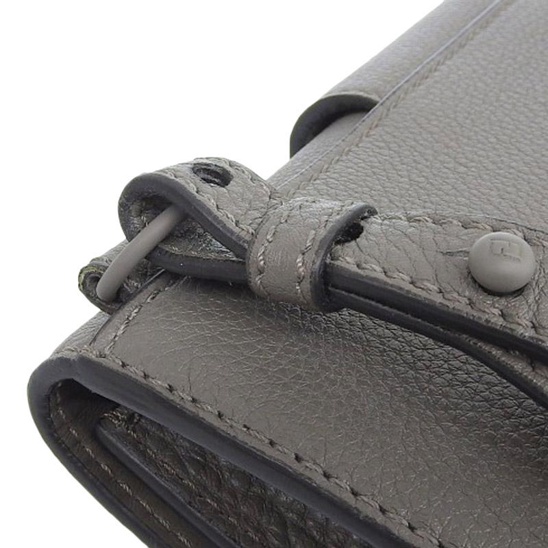 FENDI フェンディ フラットバケット ショルダーバッグ レザー