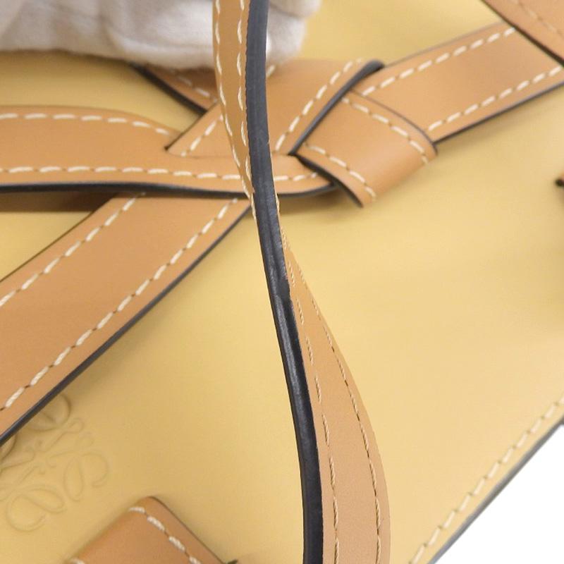 中古良品 ロエベ 2wayバッグ ゲートトップハンドルバッグ ミニ ベージュ LOEWE - 中古良品 ロエベ 2wayバッグ ゲートトップハンドルバッグ ミニ