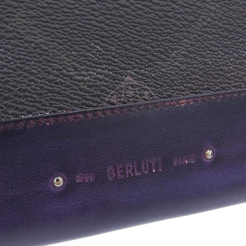 Berluti（ベルルッティ） クラッチバッグ レザー ブラック/パープル