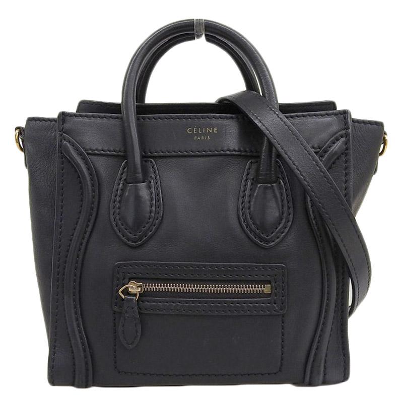 【美品・高級】 CELINE ラゲージ ナノ ショッパー 2way ハンドバッグ CELINE セリーヌ ラゲージ ナノショッパー 2WAYバッグ